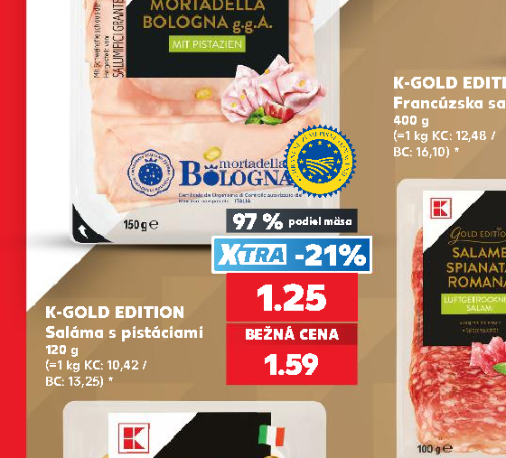 K-GOLD EDITION Saláma s pistáciami