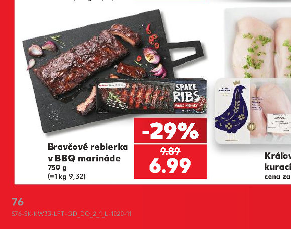 Bravčové rebierka v BBQ marináde