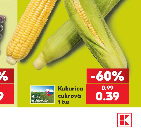 Kukurica cukrová 1 kus