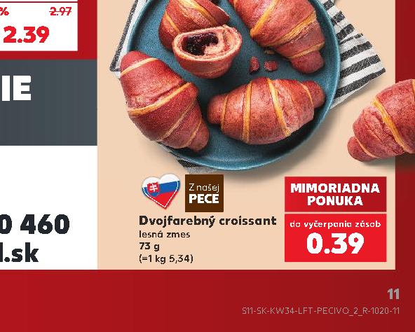 PECE Dvojfarebný croissant