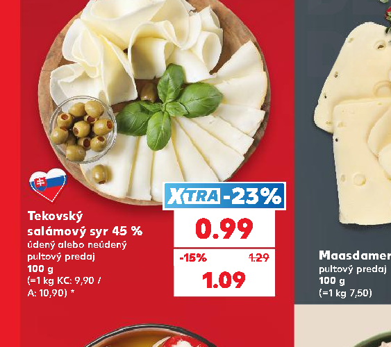 Tekovský salámový syr 45 %