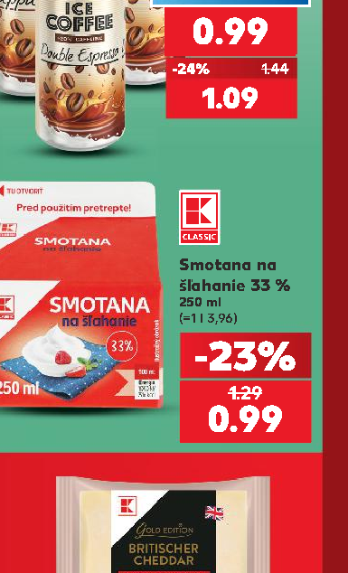 Smotana na šľahanie 33 %