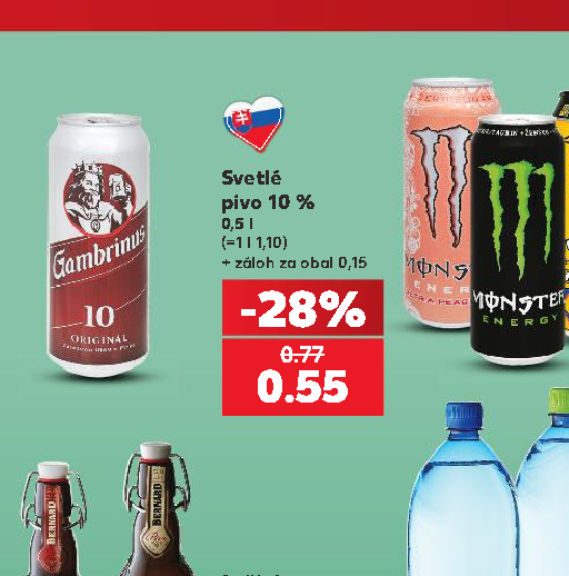 Svetlé pivo 10 %