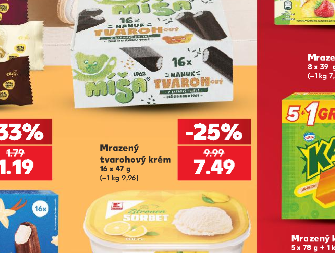 Mrazený tvarohový krém