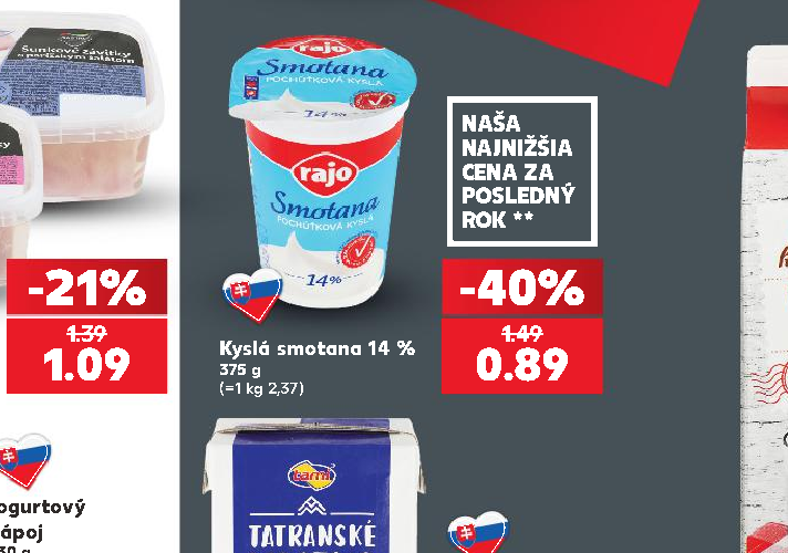 Kyslá smotana 14 %