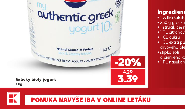 Grécky biely jogurt
