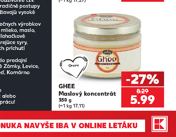 GHEE Maslový koncentrát