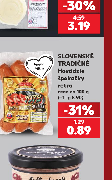 SLOVENSKÉ TRADIČNÉ Hovädzie špekačky retro