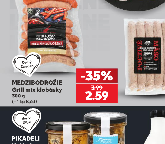 MEDZIBODROŽIE Grill mix klobásky