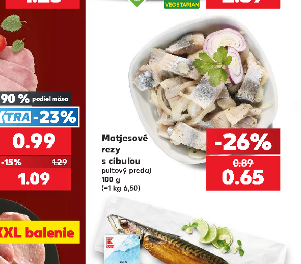 Matjesové rezy s cibuľou