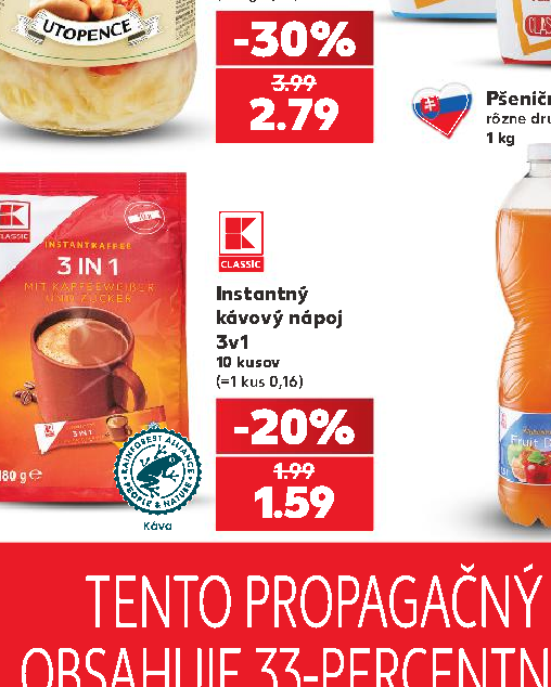 Instantný kávový nápoj 3v1