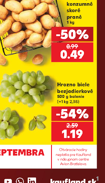 Hrozno biele bezjadierkové