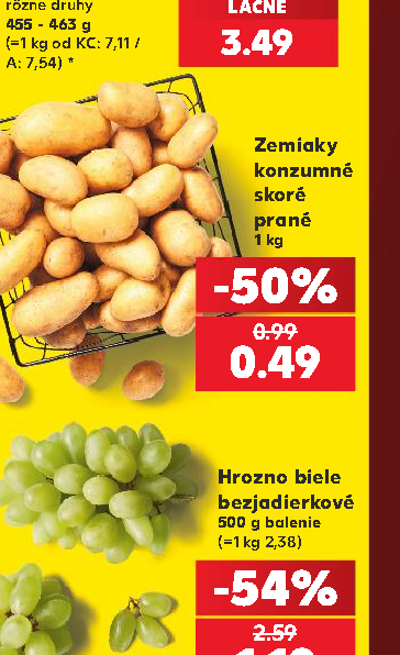 Hrozno biele bezjadierkové