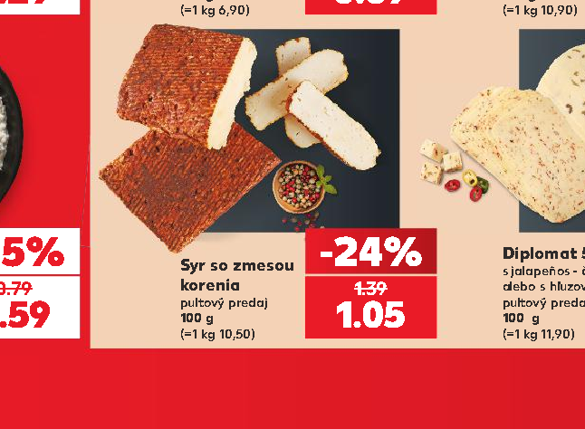 Syr so zmesou korenia