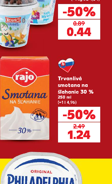 Trvanlivá smotana na šľahanie 30 %