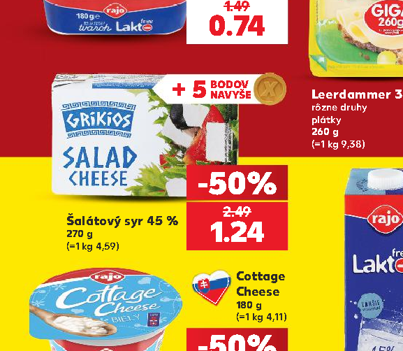 Šalátový syr 45 %