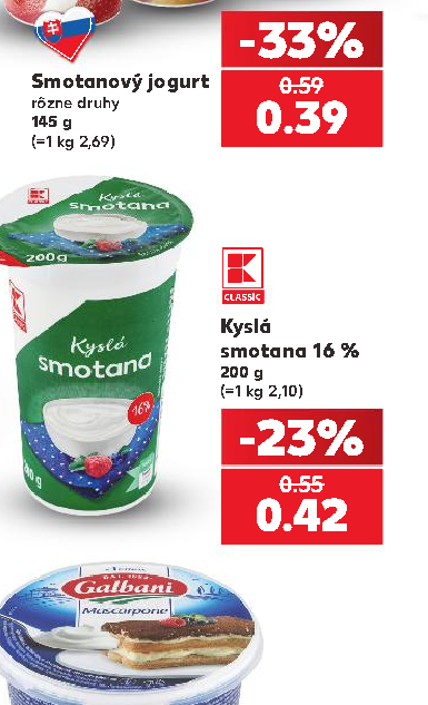 Kyslá smotana 16 %