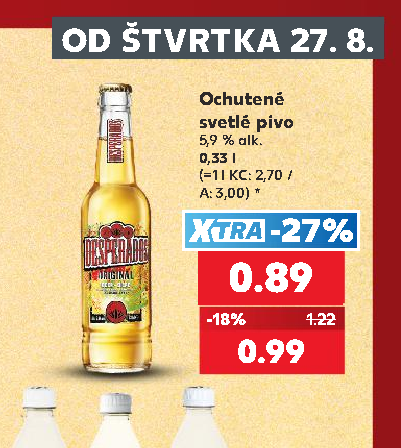 Ochutené svetlé pivo