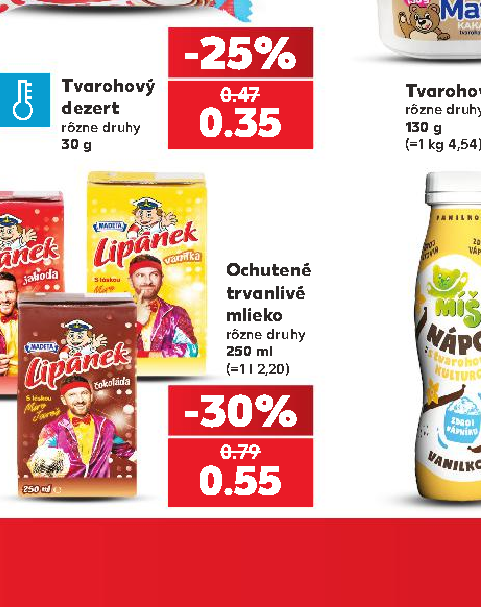 Ochutené trvanlivé mlieko