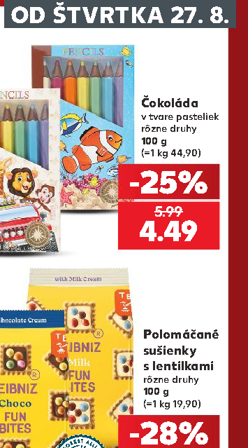 Polomáčané sušienky s lentilkami