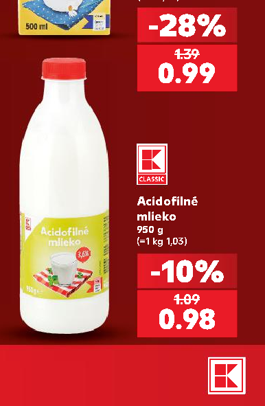 Acidofilné mlieko