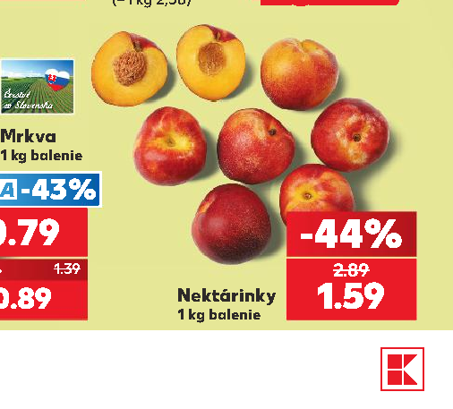 Nektárinky 1 kg balenie