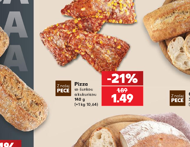 Pizza PECE so šunkou