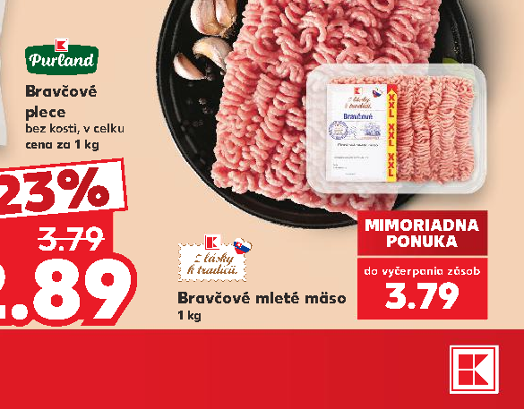Bravčové mleté mäso
