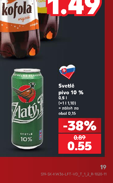 Svetlé pivo 10 %