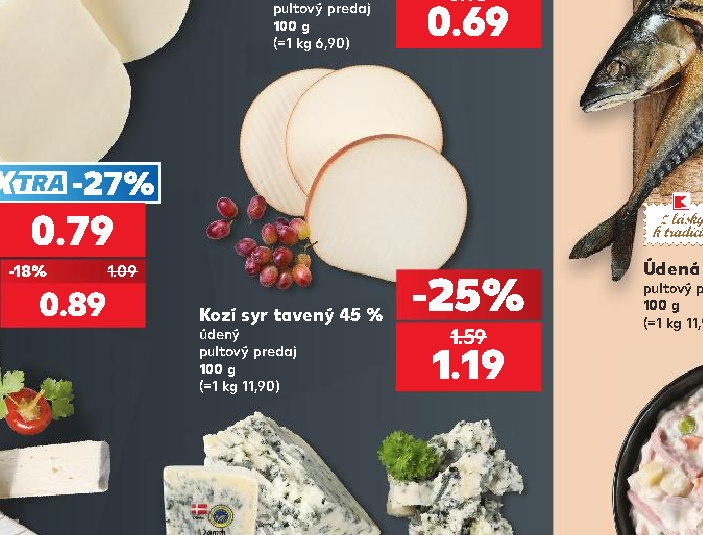 Kozí syr tavený 45 %