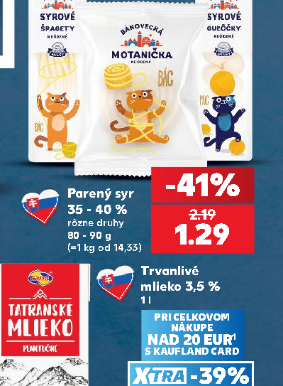 Trvanlivé mlieko 3,5 %