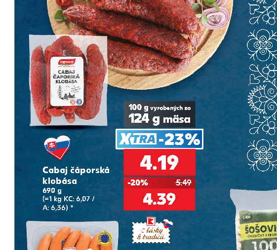 Cabaj čáporská klobása