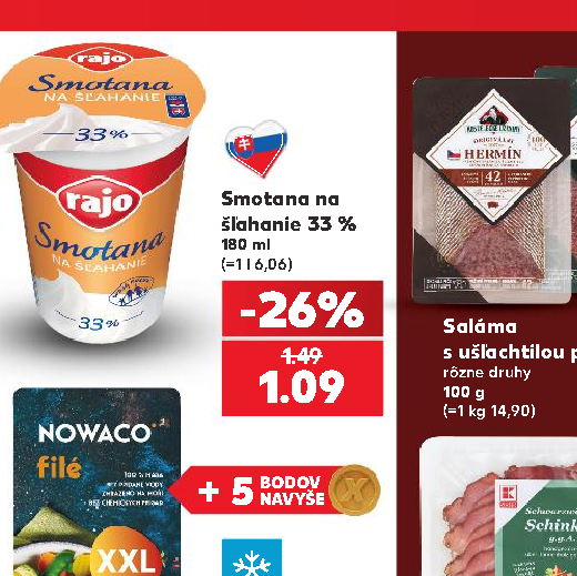 Smotana na šľahanie 33 %