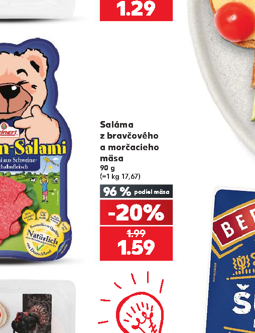 Saláma z bravčového a morčacieho mäsa