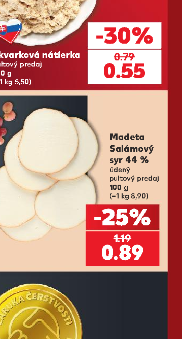 Madeta Salámový syr 44 %