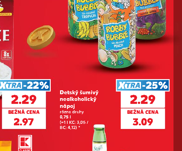 Detský šumivý nealkoholický nápoj