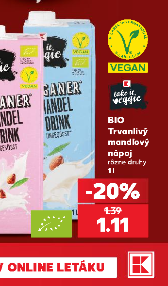 BIO Trvanlivý mandľový nápoj