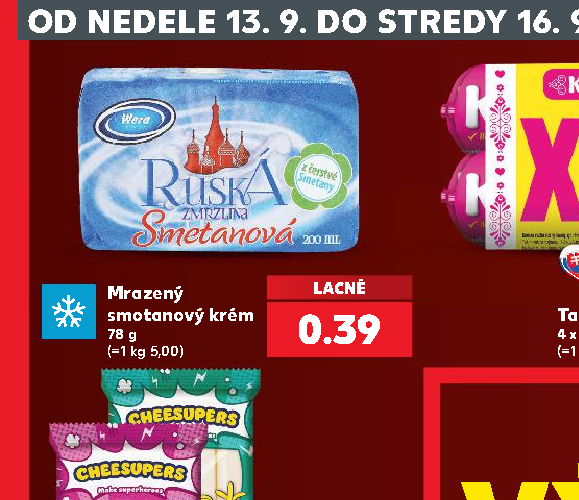 Mrazený smotanový krém