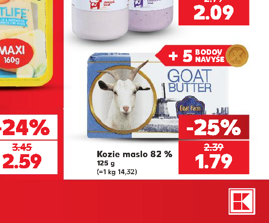 Kozie maslo 82 %