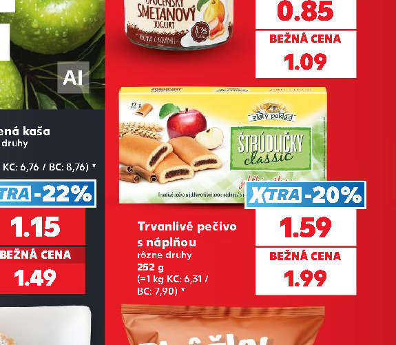 Trvanlivé pečivo s náplňou