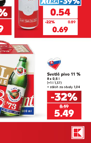 Svetlé pivo 11 %