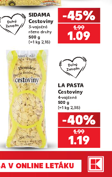 LA PASTA Cestoviny