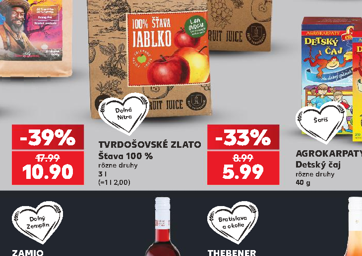 TVRDOŠOVSKÉ ZLATO Šťava 100 %