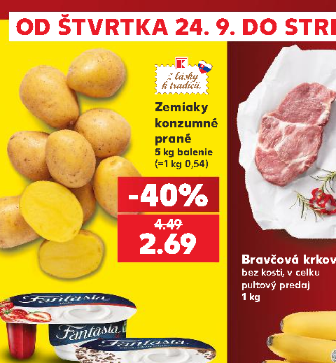 Zemiaky konzumné prané
