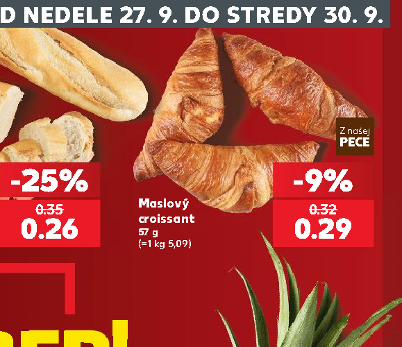 Maslový croissant