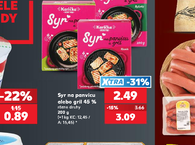 Syr na panvicu alebo gril 45 %