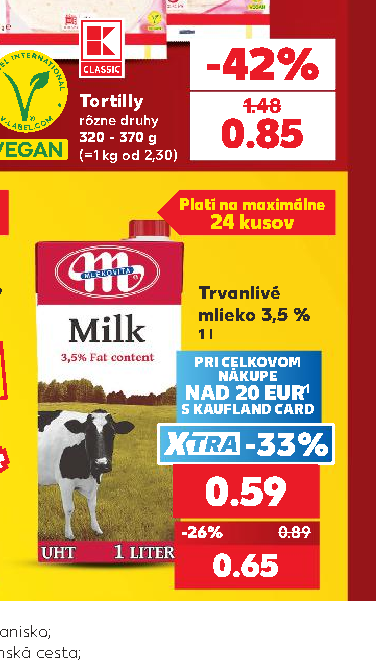 Trvanlivé mlieko 3,5 %