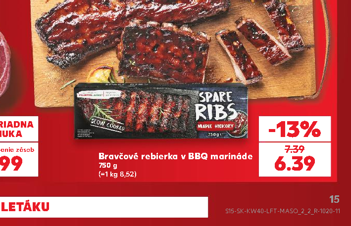 Bravčové rebierka v BBQ marináde