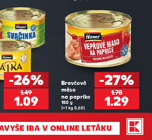 Bravčové mäso na paprike