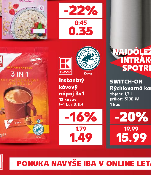 Instantný kávový nápoj 3v1